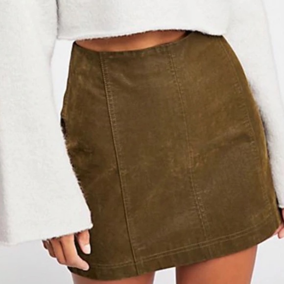 Free People Modern Femme Vegan Suede Mini Skirt - Picture 10 of 10